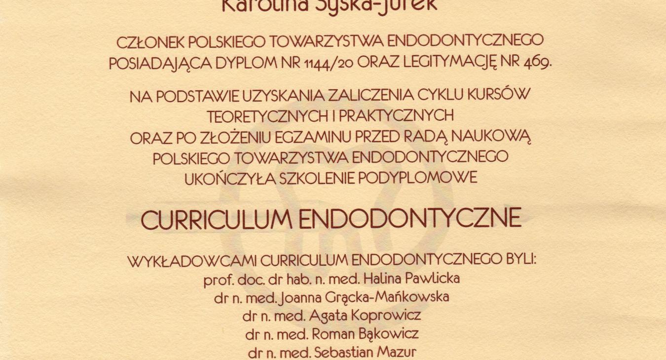 Endodoncja Karolina Syska-Jurek